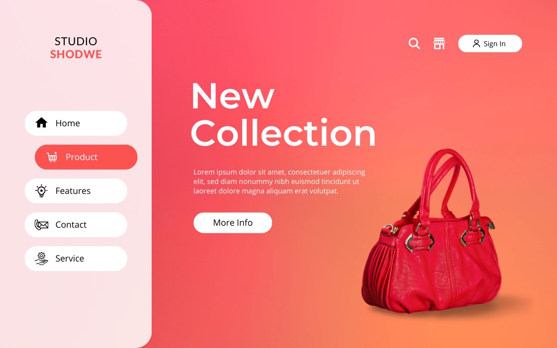 Scroll or slide effect