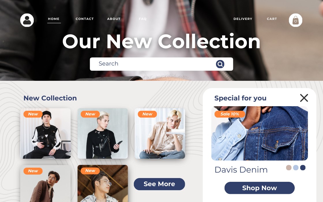 Scroll or slide effect